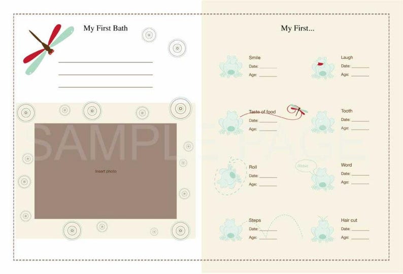 Baby Record Book / Milestone Book Etsy