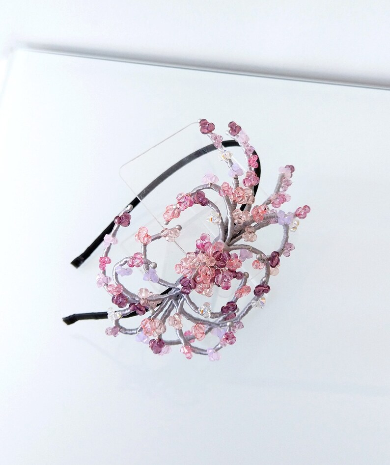 Short Hair Headpiece Graduation Headband Crystal Wedding Etsy