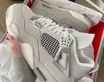 Jordan 4 Frozen-Moments.Light.Iron.OreSail-Neutral GreyFor Sale- For Men and Women-For Couple-Best Gift-BUNNY20