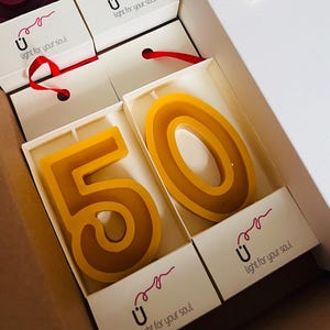 Beeswax Number Candles: Honey-Scented Birthday Cake Toppers