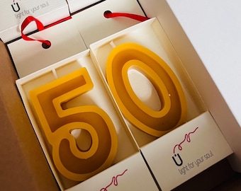 Beeswax Number Candles: Honey-Scented Birthday Cake Toppers
