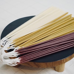 Beeswax Taper Candles: Super Thin Ritual Candle Set, 10 inch