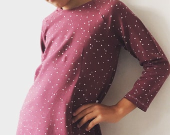 Robe de filles /robe de filles à la main/robe de fête/robe d'anniversaire de fille/robe de jersey/robe de pull/robe de cocoon