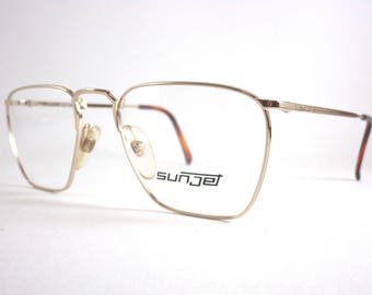 Original vintage Eyeglasses Sunjet By Carrera  Mod.5201 Col.Gold RIF 1250A
