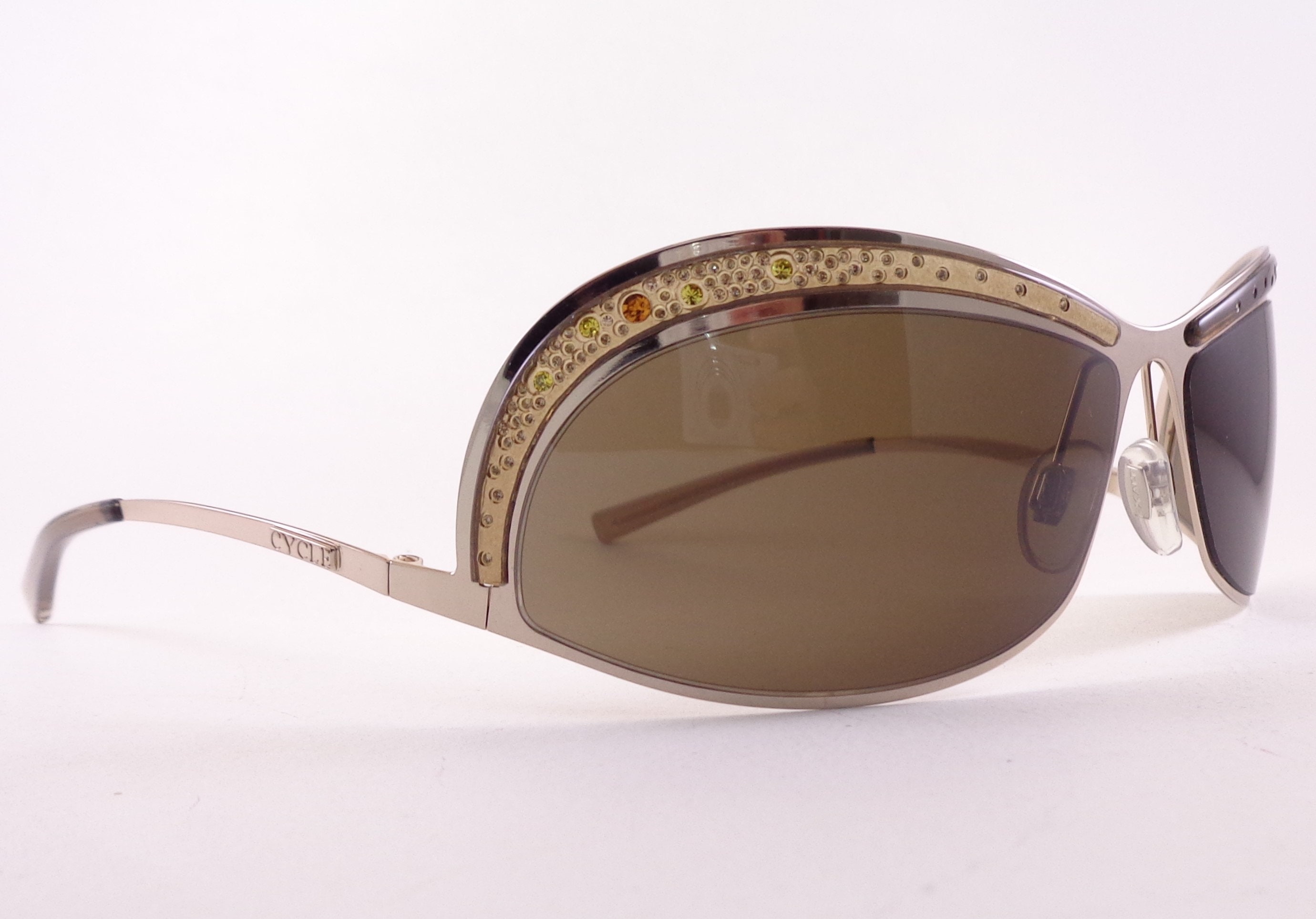 Accessoires Zonnebrillen & Eyewear Zonnebrillen Jaren 80 Authentieke WFV Made In Italy Goud Metaal 