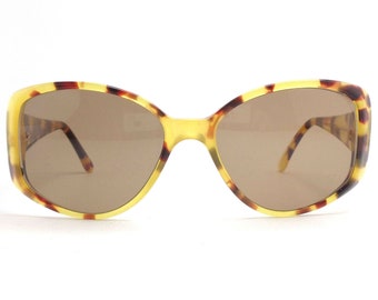 Galileo vintage sunglasses cateye tartoise brown / yellow brown lenses for woman