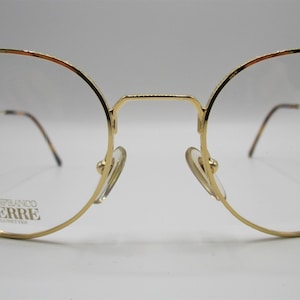 GF Ferrè GFF 407 vintage eyeglasses gold tartoise brown for woman