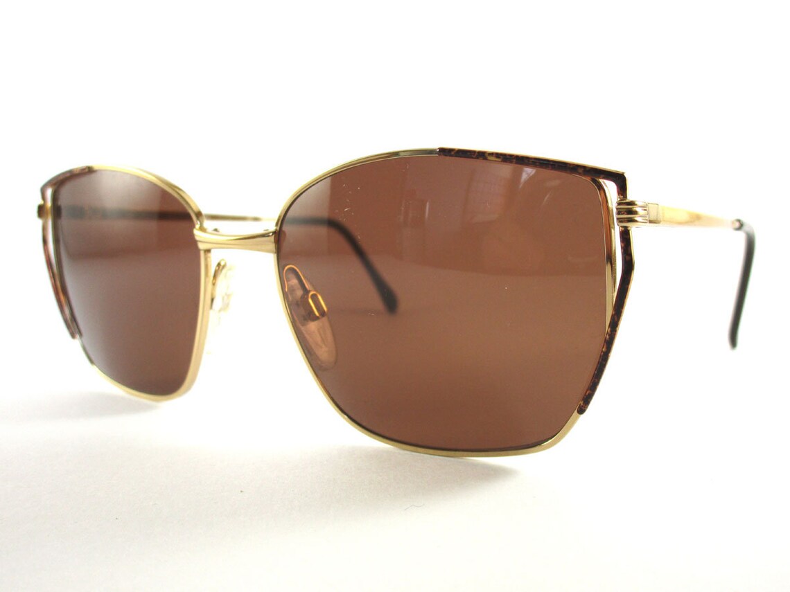 Luxottica 2119 Gep 18K Vintage Sunglasses Woman Cat Eye Etsy