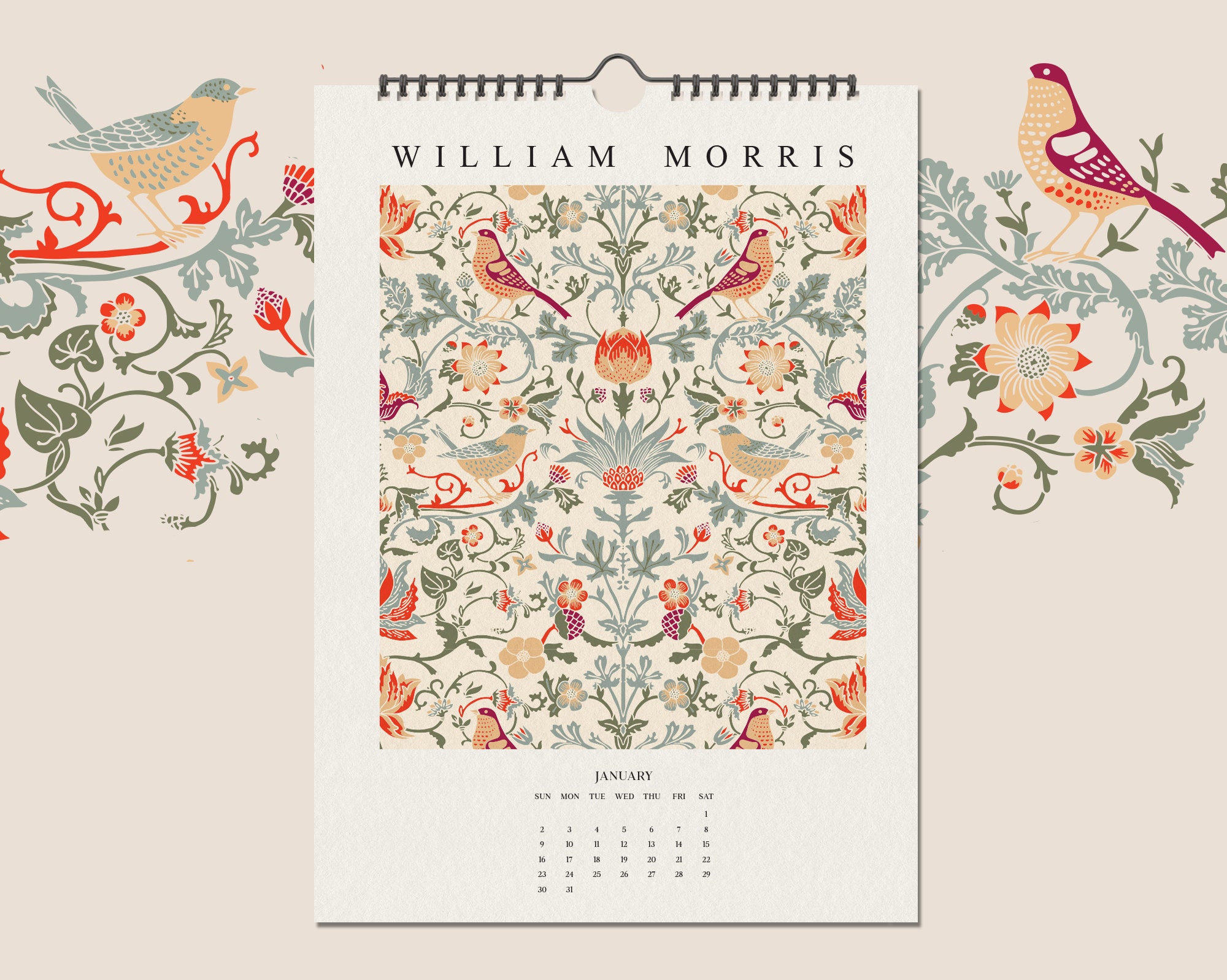 20222023 William Morris Calendar A3 Calendar 20222023 Etsy UK