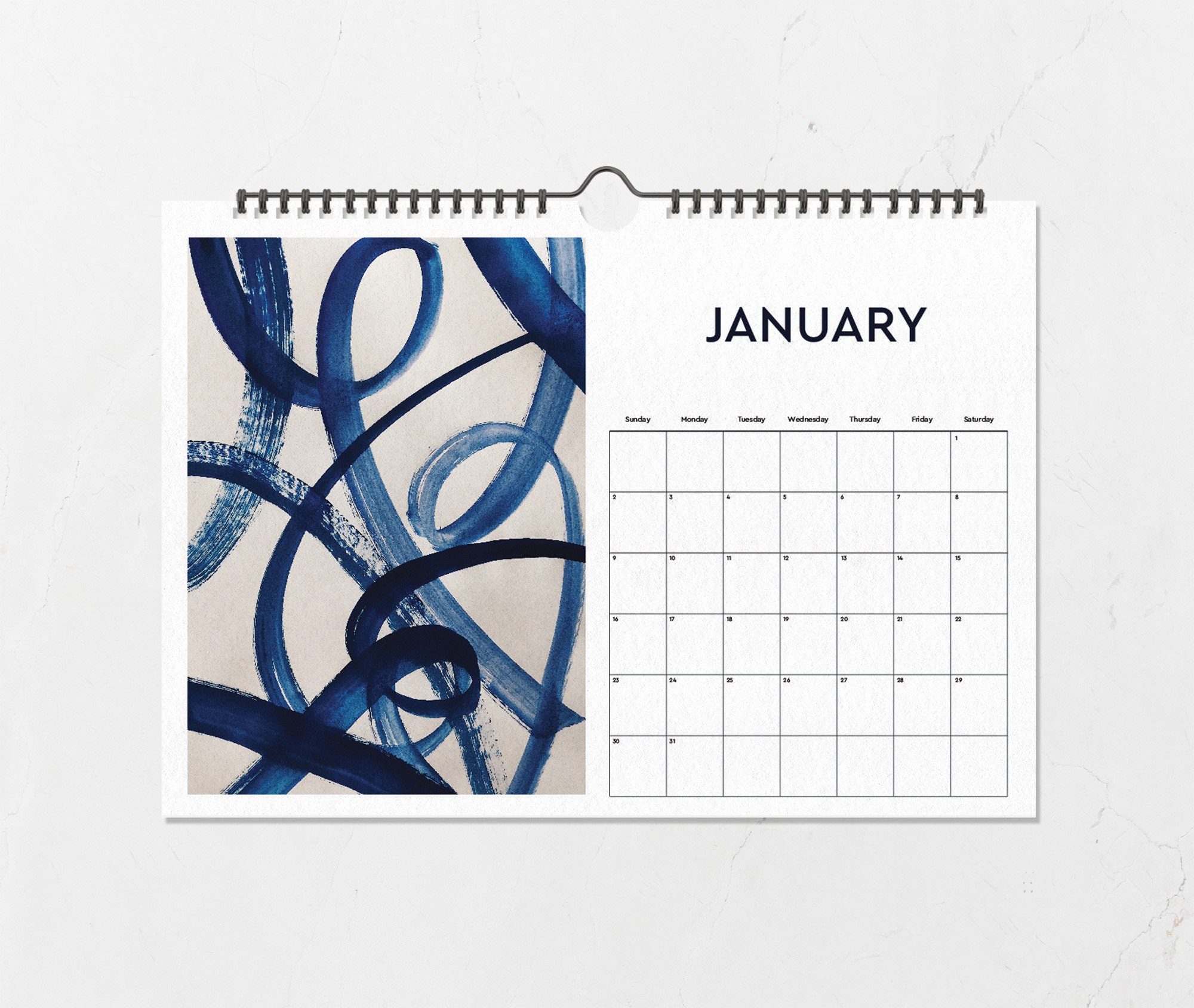 Calendrier A3 2023 2022-2023 Abstract Paintings Calendar A3 Wall Planner | Etsy