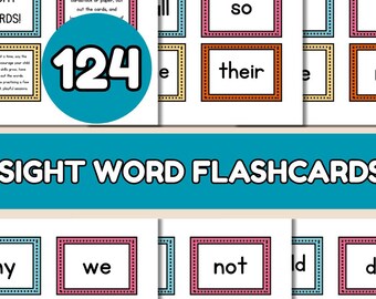 Sight Word Flashcards PreK–1st Grade | Printable Learning Cards | Early Reading & Literacy Practice