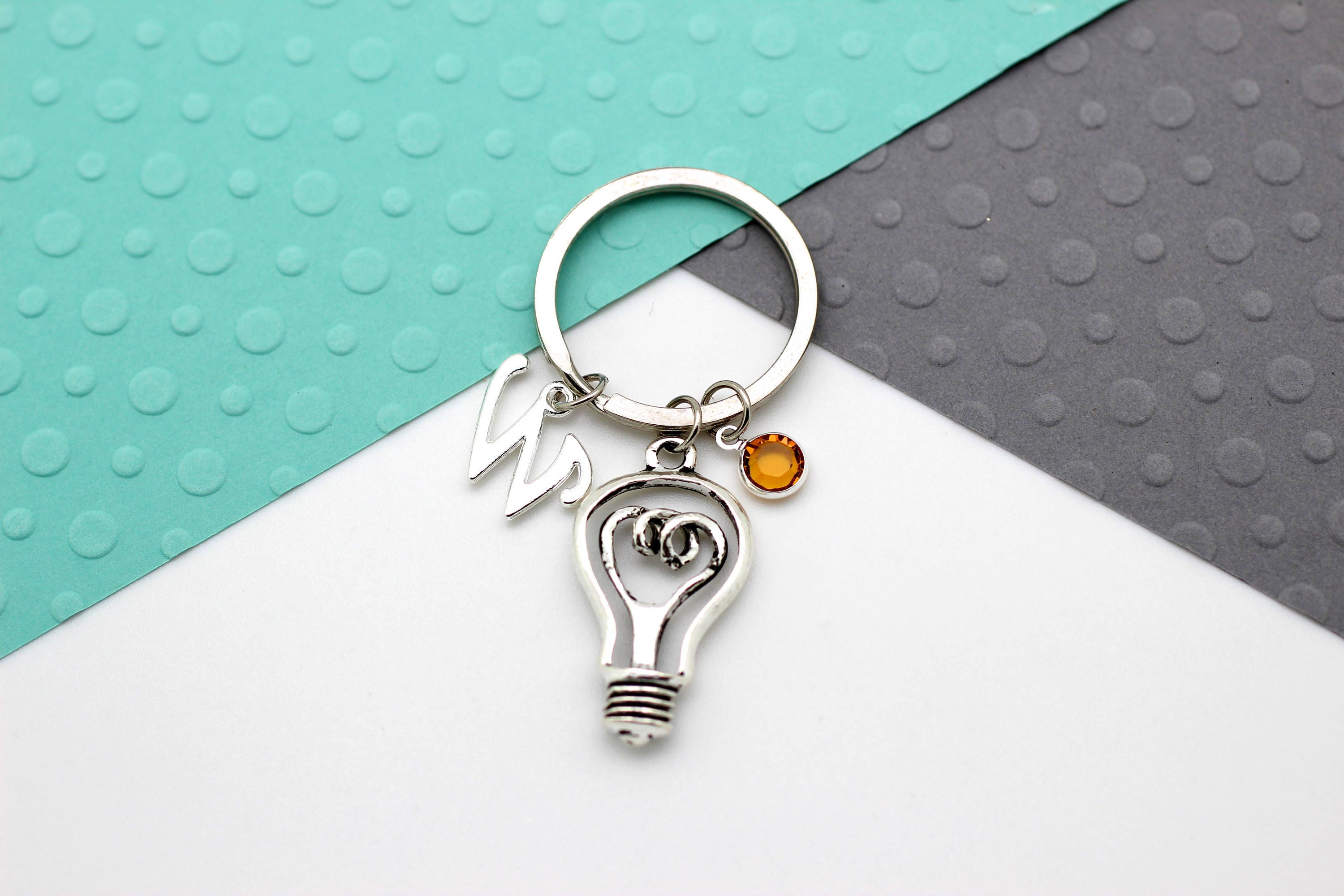 Personalised Light Bulb Keychain Bright Ideas Custom Keyring Etsy