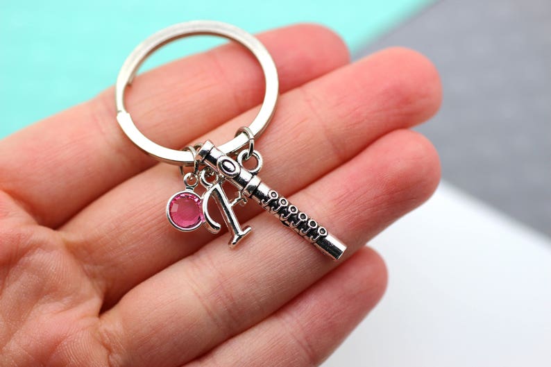 Metal Flute Keychain Unique Musical Instument Onament