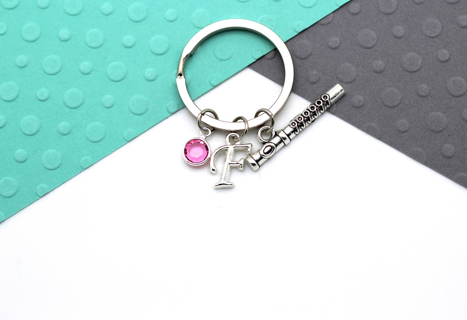 Flute Personalized Keychain Musical Musician Gift Custom Etsy