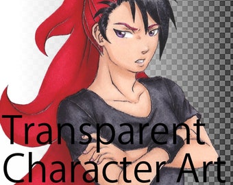 Comisiones de arte de personajes transparentes personalizados (tarifa diaria; 100 libras)