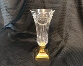 Retired Waterford Hurricane Lamp with Brass Base Pompeii Collection Mint
