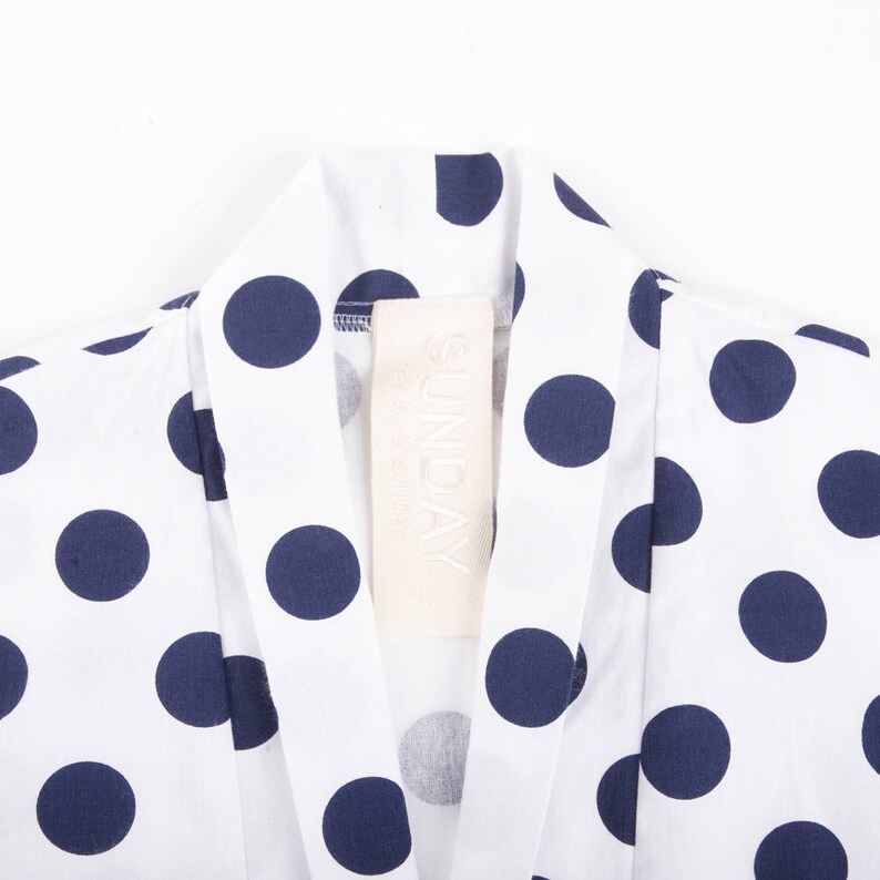 Sunday lovers Robe Navy dots