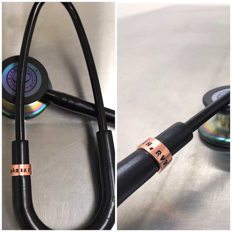 Brass Stethoscope Name Tag Copper Stethoscope Name Tag Etsy Canada