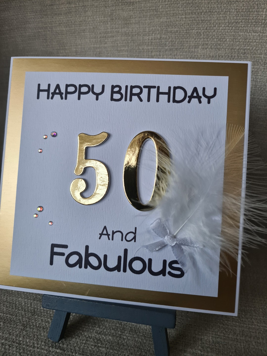 Handmade 50th Female Birthday Card Etsy