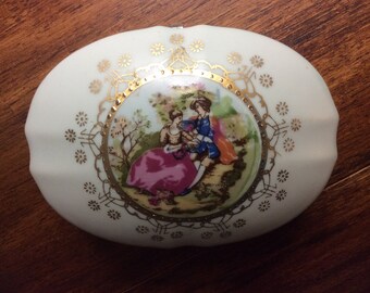 Lefton Romance Porcelain Box