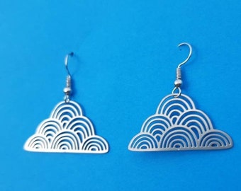 Cloud earrings. Cute earrings. Wedding earrings. Bridesmaid gift. Gift for her. Nature earrings. Cloud jewellery. Weather earrings. Clouds