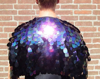 Extra large sparkly cape.Plus sized sparkly cape.Men's festival cape.festival outfit.goth cape.festival dress.pride outfit.pride.carnival