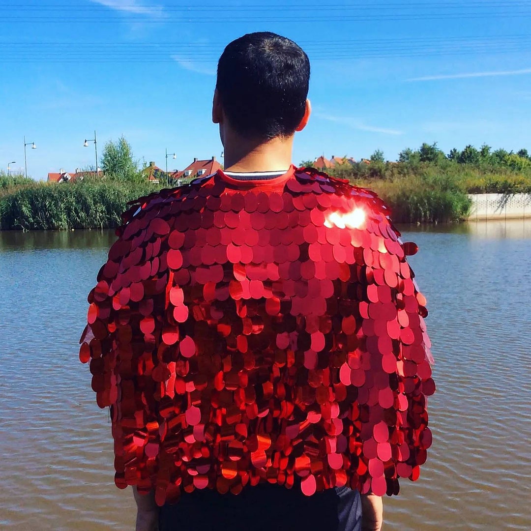 Festival Cape.sequin Cape.men's Sequin Cape.men's Glitter Cape.festival