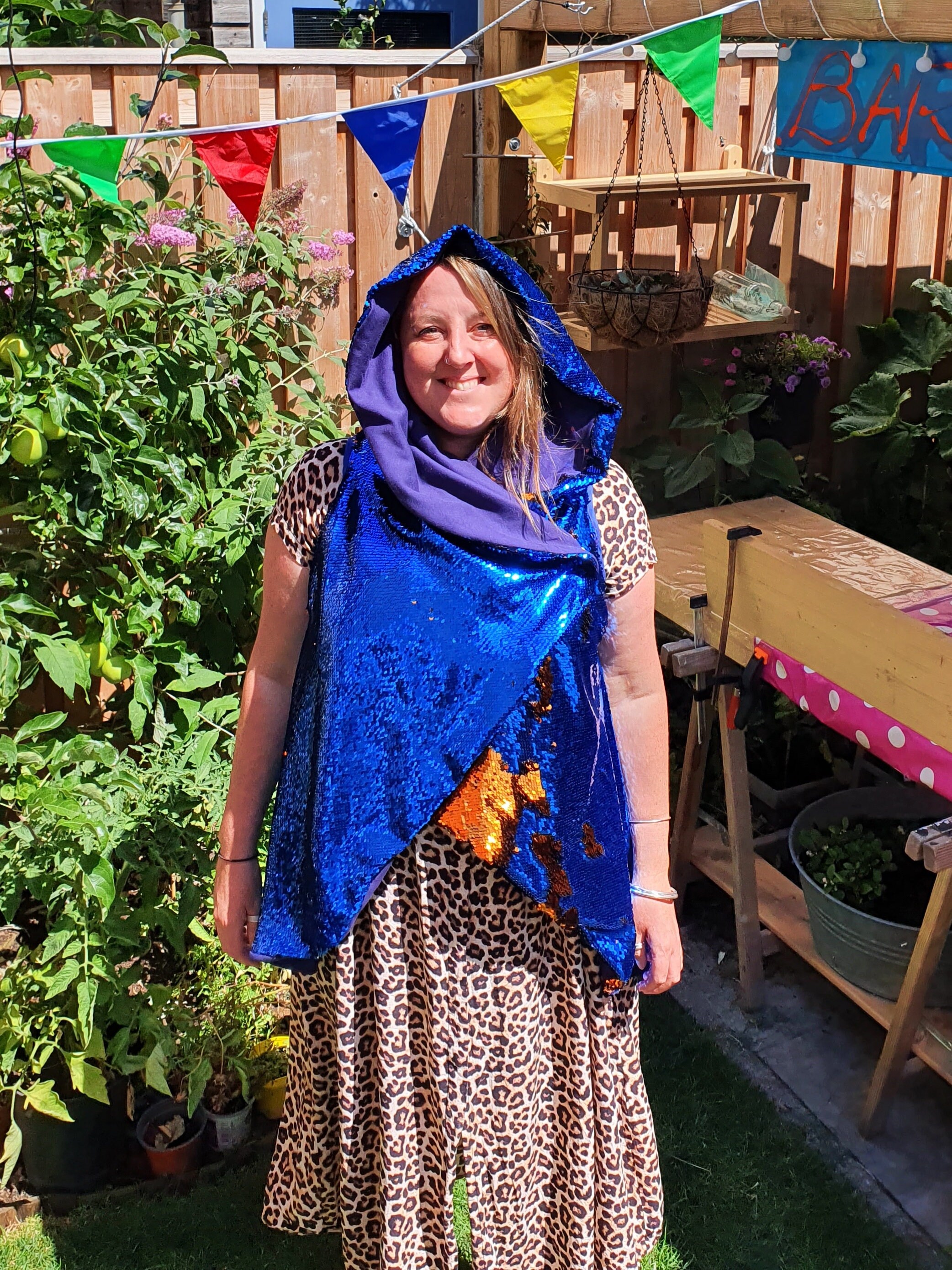 Blue sequin deals waistcoat