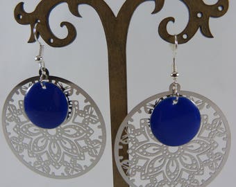 print and sequin earrings