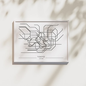 Tokyo Subway Map - Travel Decor Wall Art