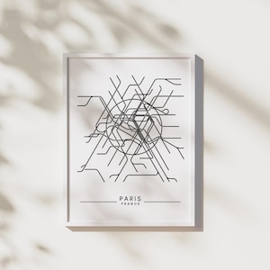 Paris Metro - Digital Print; Wall Decor; Travel Decor
