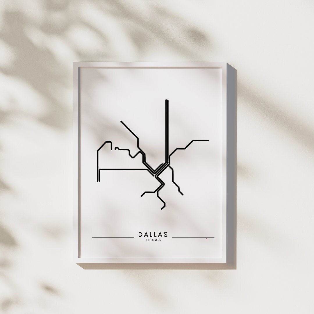 Dallas Transit Map - Etsy