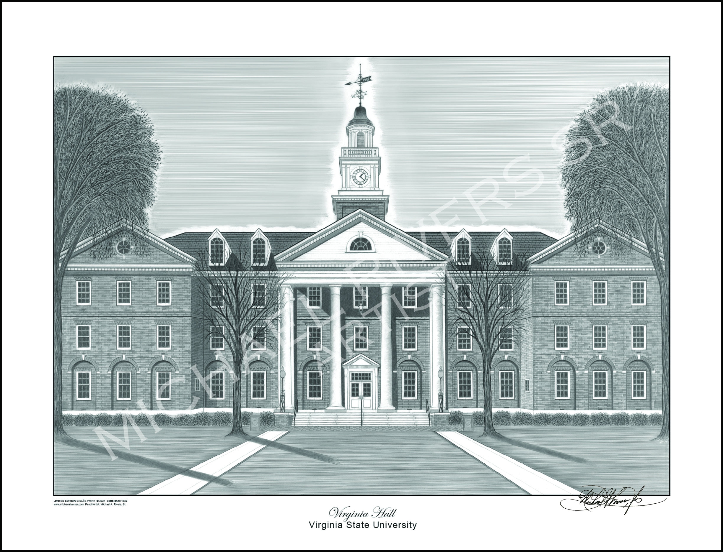 Virginia Hall, Virginia State University Etsy