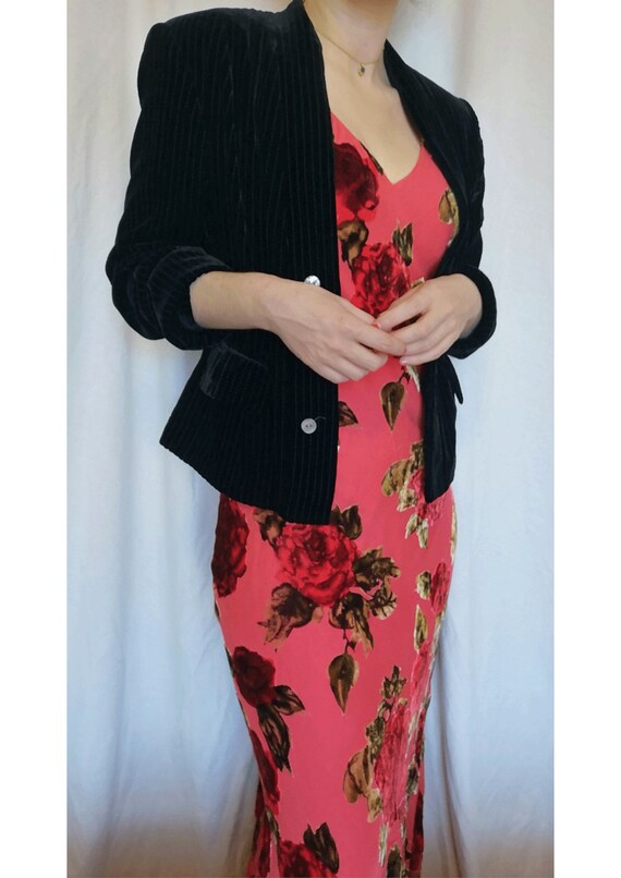 Y2k Velvet devore maxi dress