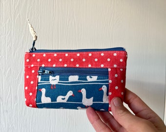 Canvas zipper pouch, Small pouch for kids
