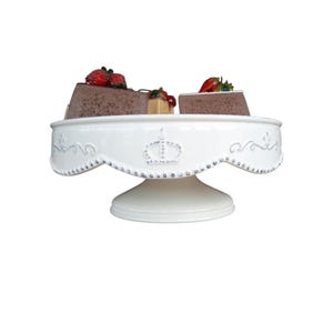 Earthenware cake stand, serving pastries and cakes, celebrating birthdays, kitchen decoration