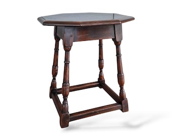 Antique wooden side table, plant table, living room furniture