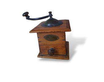 Vintage miniatuur koffiemolen,Peugeot jaren 20/30,keukendecoratie,farmhouse style