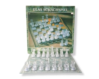duidelijk Egyptische Alsjeblieft kijk Vintage glazen schaakspel decoratief chess game 90s - Etsy Nederland