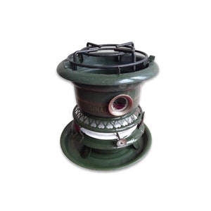 Vintage enamel petroleum stove - Haller enamelware stove - 1 burner - kitchen utensils - green