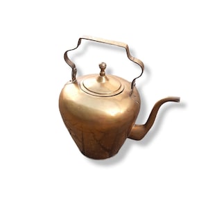 Antique copper kettle, period 1880/1900, kitchen decoration, farmhouse style
