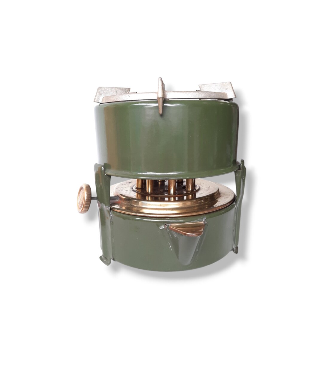 Poêle à Pétrole Vintage Émaillée Verte - 1 Brûleur - Pour Camping Ou Décoration
