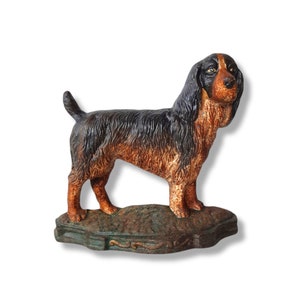 Vintage cast iron door stopper, Cocker Spaniel, farmhouse style, decorative dog