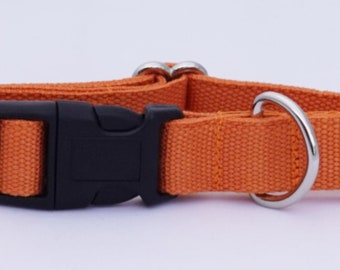 Eco Friendly Bamboo Double Layer Buckle Dog Collar – Falling Leaves Orange