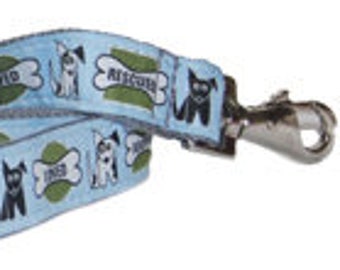 Eco Friendly Bamboo Pet Leash - Save the Earth - Rescue Dog (blue)