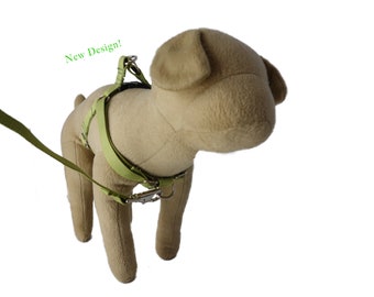 Eco Friendly Bamboo 'Dual Clip" Step-In Dog Harness - Bamboo Zen (green)