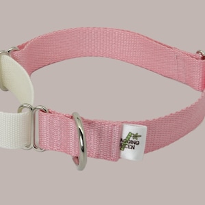 Eco-Friendly Single Layer Martingale Dog Collar - Blossom (pink and white)