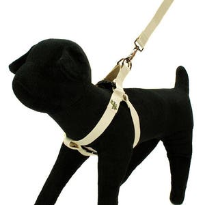 Eco Friendly Bamboo Single Layer Step-In Dog Harness - Natural (beige)