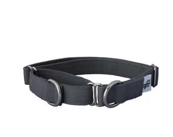 Eco Friendly Bamboo Double Layer Martingale Dog Collar – Pebble Grey