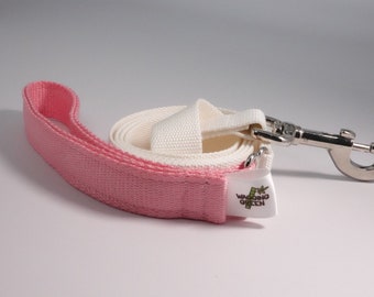 Eco-Friendly Bamboo Dog Leash - Blossom (pink and white)